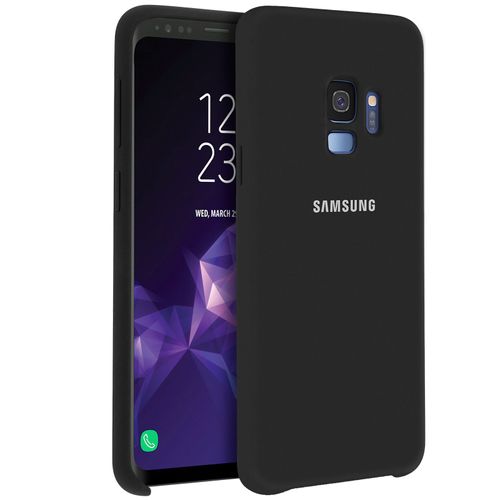 Coque Galaxy S9 Coque Original Samsung Silicone Cover Protection Soft Touch Noir
