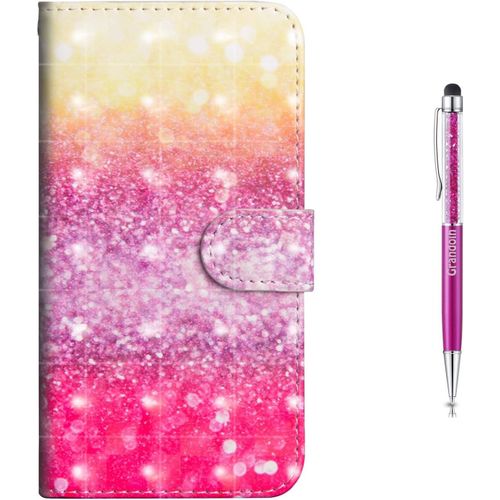 Coque Galaxy S9 Plus, Mode Cratif Effet 3d ModLe Dsign Tui De Protection Housse En Pu Cuir Avec Tpu Silicone Souple Portefeuille Case Cover Pour Samsung Galaxy S9 Plus (Rose)