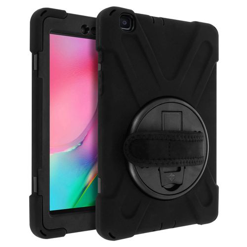 Coque Galaxy Tab A 8.0 2019 Hybride Poigne Rotative Bquille Support Noir