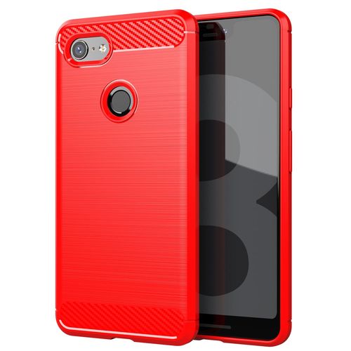 Coque Google Pixel 3 Xl,Etui Pour Google Pixel 3 Xl,Etui En Silicone Pour Google Pixel 3 Xl,Convient A La Coque Google Pixel 3 Xl,Rouge