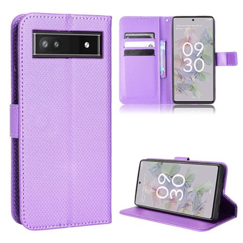 Coque Google Pixel 6a,Etui Pour Google Pixel 6a,Coque En Cuir Pour Google Pixel 6a,Convient A Etui La Google Pixel 6a,Violet