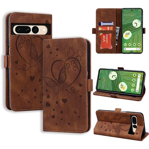 Coque Google Pixel 7 Pro Google Pixel 7 Pro Flip Case En Protecion Pour Google Pixel 7 Pro, Brun