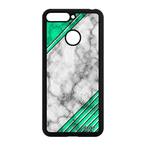 Coque Honor 7a Silicone Marbre Original Vert Texture Aum-L29 Geometrie Design Souple Case Motif Etui Pas Cher Color Rigide Triangle