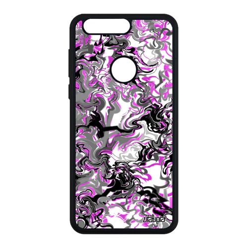 Coque Honor 8 Silicone Marbre Peinture Motif Fantaisie Forme Texture Portable Color Rose Design Unique Case Rigide De