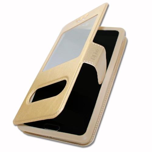 Coque Housse Or Gold Pour Oppo Reno2 Z Extra Slim X2 Fentres co Cuir De Qualit Fermeture Magntique Et Surpiqres Apparentes