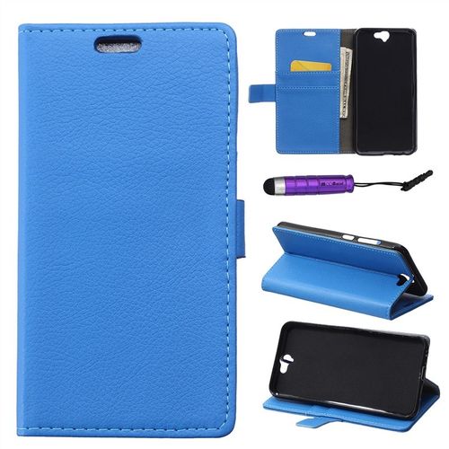 Coque Htc One A9, Moonmini tui  Rabat De Type Etui  Rabat / Smart Case En Cuir Pour Htc One A9 - Blue