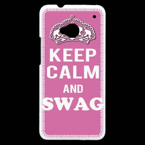 Coque  Htc One Keep Calm Swag Rose