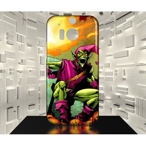 Coque Htc One M8 Bouffon Vert Green Goblin Comics 02