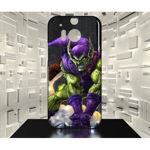Coque Htc One M8 Bouffon Vert Green Goblin Comics 03