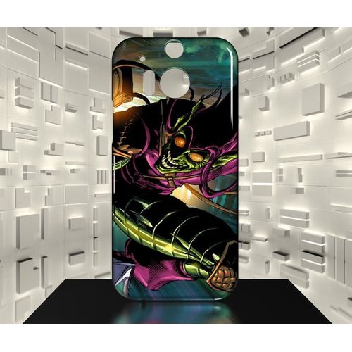 Coque Htc One M8 Bouffon Vert Green Goblin Comics 06