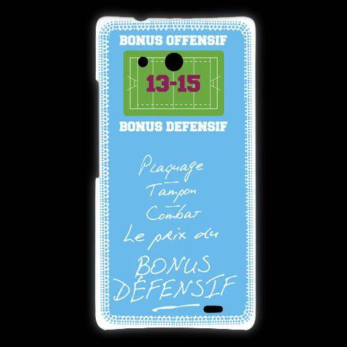 Coque Huawei Ascend Mate Plaquage Bonus Offensif-Dfensif Bleu