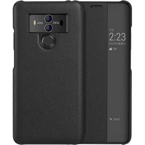 Coque Huawei Mate 10 Pro, Smart View tui  Rabat En Cuir, Mode D'conomie D'nergie Proteccin Integral Mate10 Pro,Noir