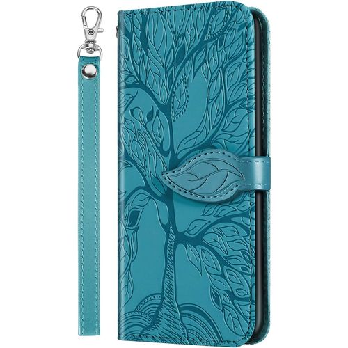 Coque Huawei P Smart 2020,Portefeuille Etui Housse Pour Huawei P Smart 2020 Coque Gaufrage Arbre De La Vie Mignons Pu Cuir Flip Wallet Etui Coquille Couverture Pour Huawei P Smart 2020,Rt Tree Blue