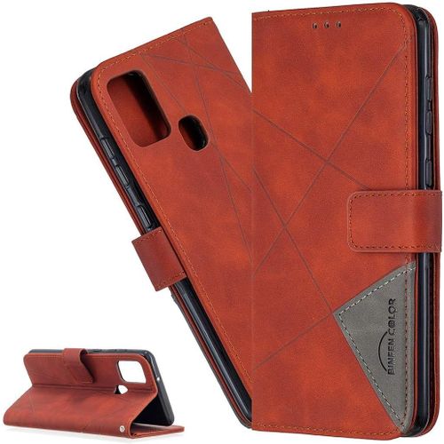 Coque Huawei P Smart 2020 Portefeuille Etui Housse Pour Huawei P Smart 2020 Coque Motif Prismatique Color Pu Cuir Flip Wallet Couverture Pour Huawei P Smart 2020 Bf Prismatic Orange