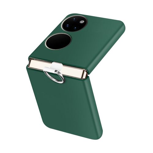 Coque Huawei P50 Pocket Rigide Conception 2 Parties Anneau De Maintien Vert
