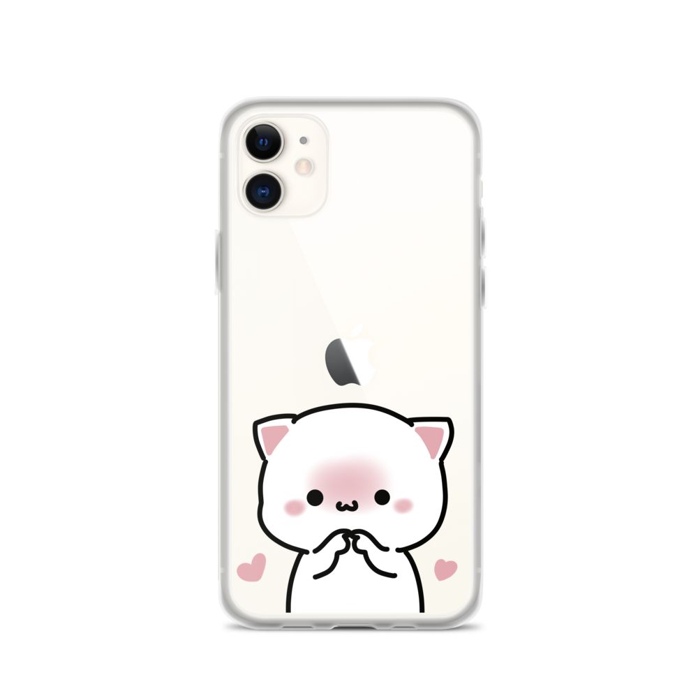 Coque Iphone 11 Pro Chat Chaton Cute Kawaii Amoureux Love Coeur Dessin Transparente Rakuten