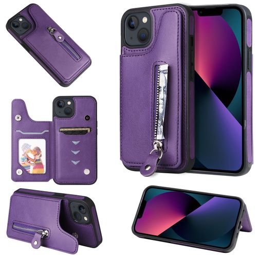 Coque Iphone 13,Etui Pour Iphone 13,Coque En Cuir Pour Iphone 13,Convient A Etui La Iphone 13,Violet