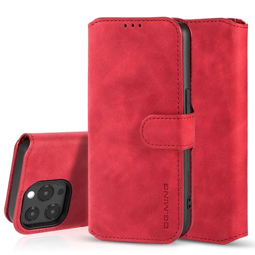 Coque Iphone 13 Pro Max, Etui Iphone 13 Pro Max, Etui  Rabat Horizontal Iphone 13 Pro Max, Portefeuille Etui En Cuir Pu Premium Housse Pour Iphone 13 Pro Max(Rouge)