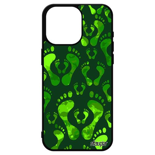 Coque Iphone 15 Pro Max En Silicone Trace De Pas Empreinte Motif Jolie Colore Vert Imprime Plage Dessin Fantaisie Pied 256 Go