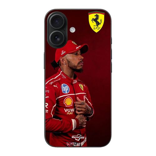 Coque Iphone 16 Lewis Hamilton - Official Ferrari Wallpaper