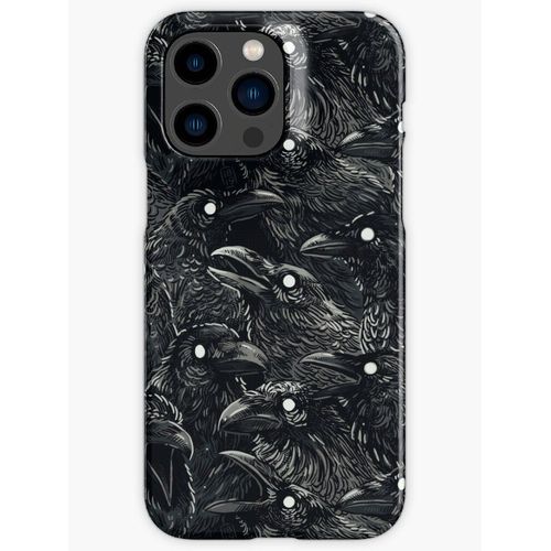 Coque Iphone Samsung Raven Pattern 2 Compatibilit Pour tui 18 17 16 15 14 13 12 Plus Pro Max Galaxy S25 S24 S23 S22 Ultra Note 20