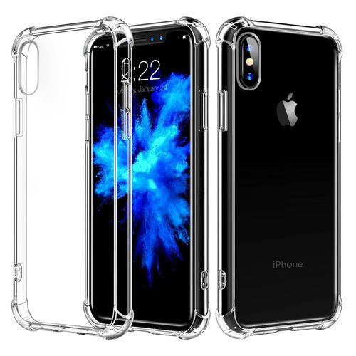 Coque Iphone X |Garantie A Vie|, Welkoo Coque Iphone X, Housse Iphone X En Silicone Renforc Shockproof Anti Choc Couleur Transparente, Souple Et Flexible. Compatible Avec L'iphone X