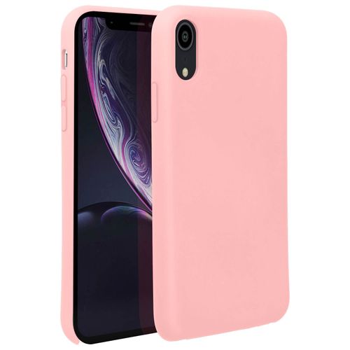 Coque Iphone Xr Silicone Semi-Rigide Mat Finition Soft Touch Rose