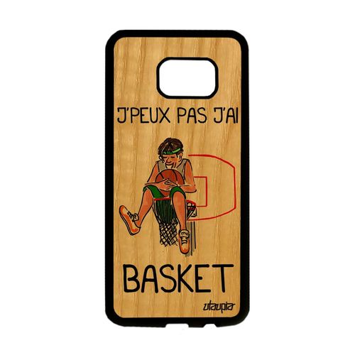 Coque J'peux Pas J'ai Basket Samsung S7 Edge Bois Silicone Comique Vert A Samsung Galaxy S7 Edge