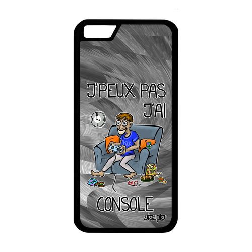Coque J'peux Pas J'ai Console Iphone 6 6s Silicone Geek Play Humour Noir Texte Etui Smartphone 64 Go Gamer Jpeux Jeux Video De