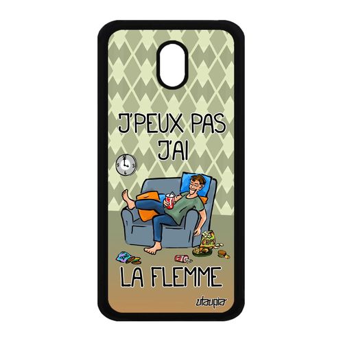 Coque J'peux Pas J'ai La Flemme Samsung Galaxy J3 2017 Silicone Humour Case Feignant Bd Housse Vert Comique Smartphone Texte Jpeux