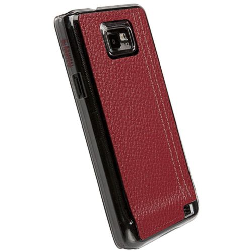 Krusell Gaia Undercover - Coque De Protection Pour Tlphone Portable - Polycarbonate, Aspect En Cuir - Rouge - Pour Samsung Galaxy S Ii