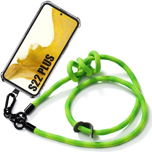 Coque Lanire Pour Samsung Galaxy S22+ / S22 Plus Antichoc Protection Renforce Avec Lanire Robuste Vert - E.F.Connection