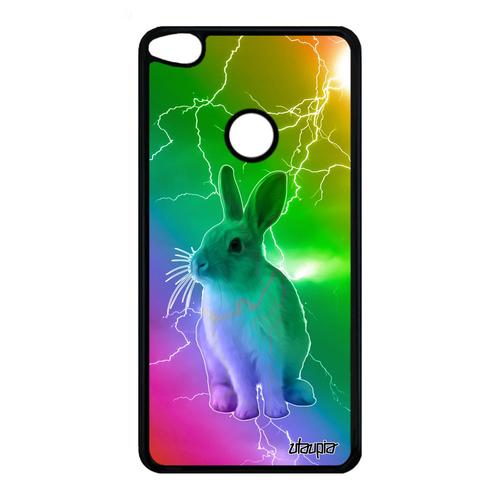 Coque Lapin Telephone Huawei P9/P8 Lite 2017 En Silicone Noir Vert Smartphone Livre Caoutchouc Multicolore Lapine De Paques Animal