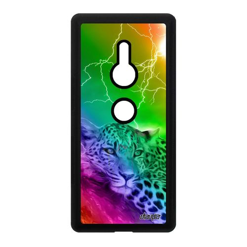 Coque Leopard Guepard Jaguar Sony Xperia Xz2 Silicone Fauve Sauvage Housse Jaune Arc En Ciel Afrique Solide Smartphone Multicolore