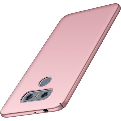 Coque Lg G6, Housse tui Rigide Design Simple Ultra-Mince Antichoc Anti-Rayure En Pc Pour Lg G6 Or Rose Lisse