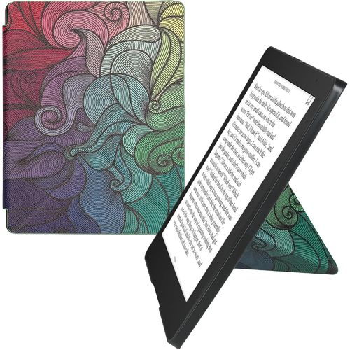 Coque Liseuse Compatible Avec Kobo Aura H2o Edition 2 - Coque tui De Protection  Rabat En Simili Cuir - Fuchsia-Bleu-Vert[Kin6251674]