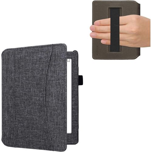 Coque Liseuse Compatible Avec Kobo Aura H2o Edition 2 - tui  Rabat En Tissu Avec Fermeture Magntique - Bleu Fonc[Kin6251268]