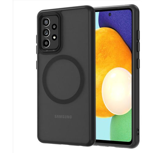 Coque Magntique Pour Samsung Galaxy A52 / A52s 5g Compatible Avec Magsafe, tui Mat Translucide Minimaliste Pc+Tpu Protection Antichoc Anti Rayures Dos Case - Noir