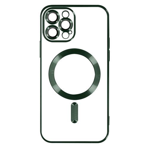 Coque Magsafe Pour Iphone 13 Pro Max Silicone Protection Camra Chrom Vert