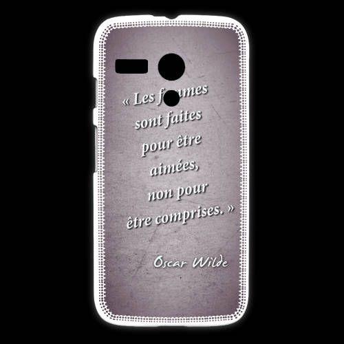 Coque Motorola G Femmes Comprises Violet Citation Oscar Wilde