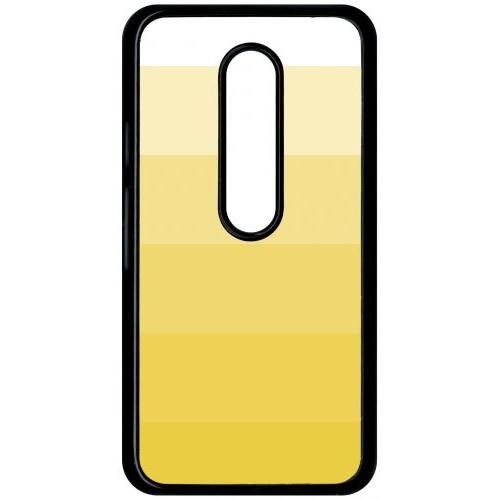 Coque Pour Smartphone - Degrad Jaune - Compatible Avec Motorola Moto G (3rd Gen) - Plastique - Bord Noir