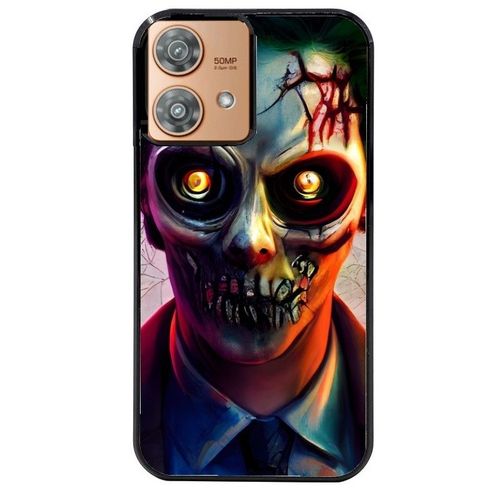 Coque Noire Pour Moto Edge 40 Neo Joker Manga Et Zombie Walking Dead