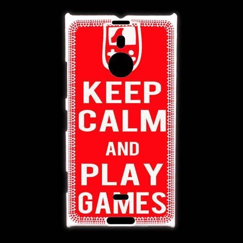 Coque Nokia Lumia 1520 Keep Calm Play Games Rouge