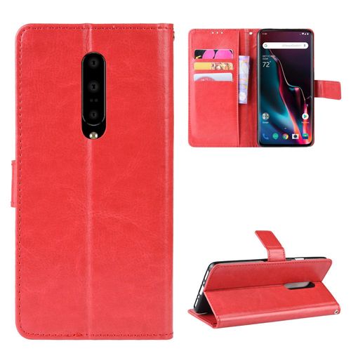 Coque Oneplus 7 Pro,Etui Pour Oneplus 7 Pro,Coque En Cuir Pour Oneplus 7 Pro,Convient A Etui La Oneplus 7 Pro,Rouge