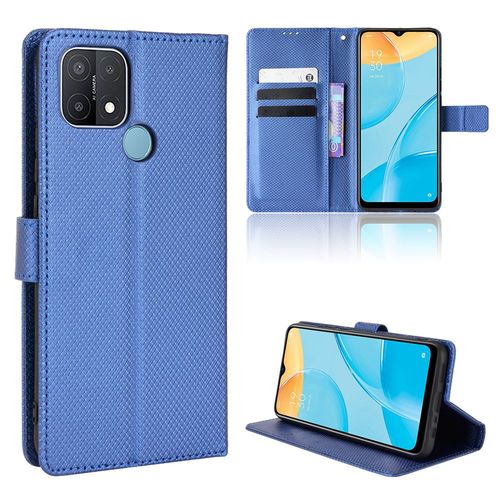 Coque Oppo A15,Etui Pour Oppo A15,Coque En Cuir Pour Oppo A15,Convient A Etui La Oppo A15,Bleu