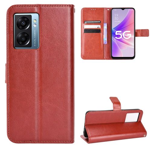 Coque Oppo A57 5g 2022,Etui Pour Oppo A57 5g 2022,Coque En Cuir Pour Oppo A57 5g 2022,Etui Portefeuille 3 Emplacements Pour Cartes,1 Money Pocket,Convient A Coque La Oppo A57 5g 2022,Marron