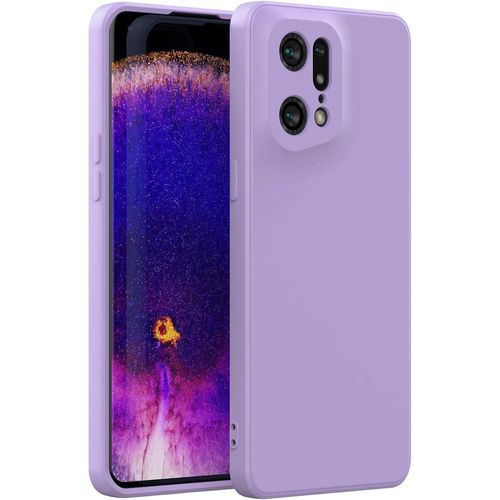 Coque Oppo Find X5 Pro 5g, Avec Protection Camra, Couche Intrieure Douce, Etui Housse Tpu Mince Souple Anti Rayures Antichoc Case Pour Find X5 Pro, Lilas