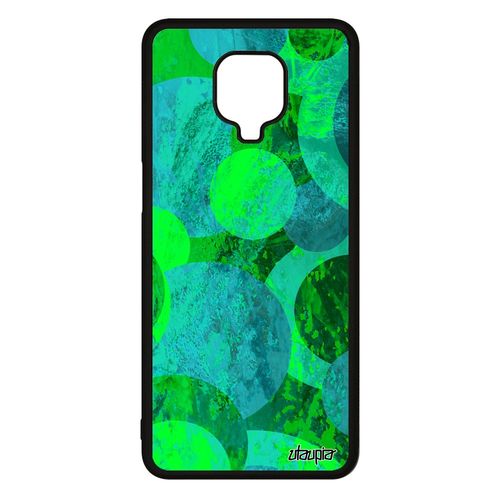 Coque Peinture Abstrait Xiaomi Redmi Note 9 Pro Silicone Motif Ronds Color Geometrie Art Case Cercle Original Vert Design Texture