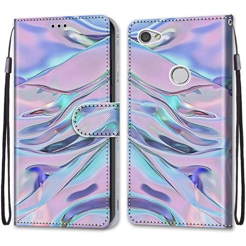 Coque Portefeuille Pour Xiaomi Redmi Note 5a Prime/Note 5a / Y1, Flip tui Case Position De La Carte Et Fonction Support - Motif De L'eau