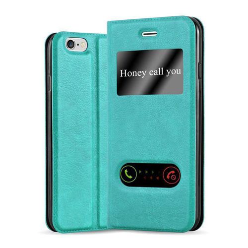 Cadorabo Housse Compatible Avec Apple Iphone 6 Plus / 6s Plus En Turquoise Menthe - tui De Protection Avec Fermeture Magntique, Fonction De Support Et 2 Fentres De Visualisation